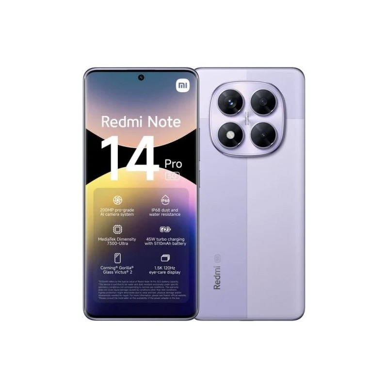 Xiaomi Redmi Note 14 Pro 5G 8/256GB Violeta Lavanda Libre